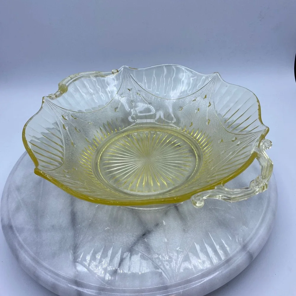 Yellow Federal/Depression Glass 9.5